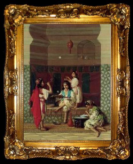 framed  unknow artist Arab or Arabic people and life. Orientalism oil paintings 210, ta009-2